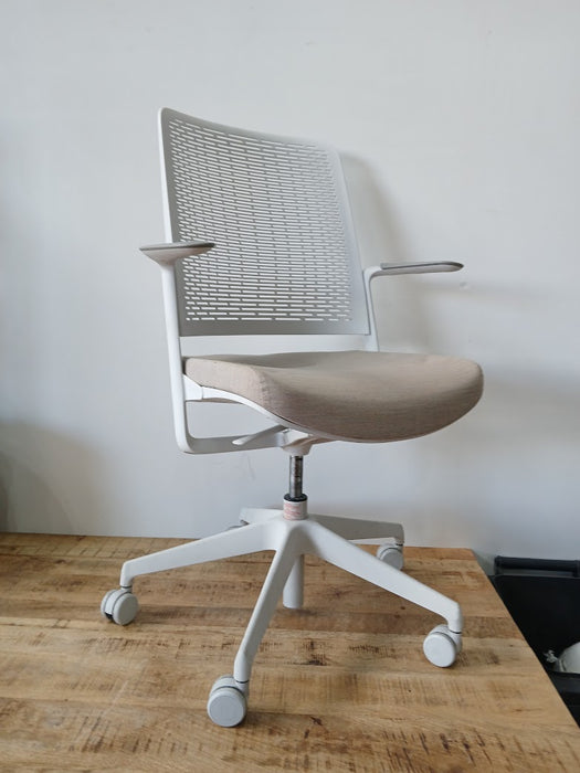 Nowystyl With Me bureaustoel, taupe / wit