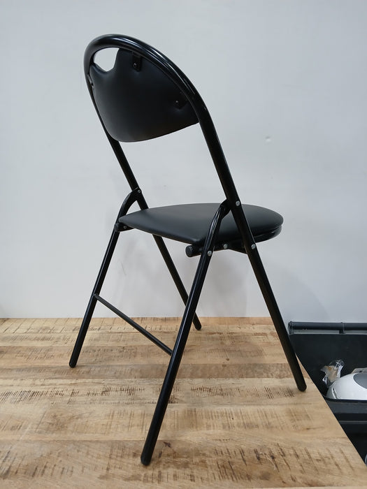 Nowystyl klapstoel, zwart kunstleder, B x D x H 45 x 45 x 80