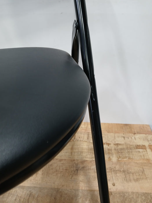 Nowystyl klapstoel, zwart kunstleder, B x D x H 45 x 45 x 80