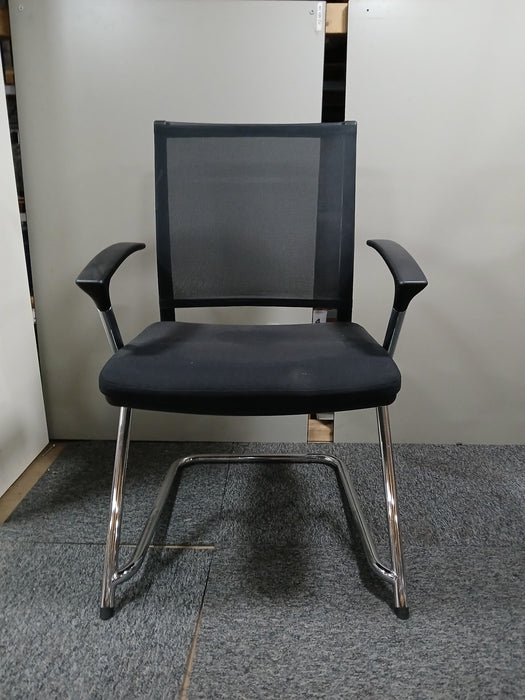 Nowystyl Sail vergaderstoel, zwart / chroom, zitd. 44, zith. 45 cm