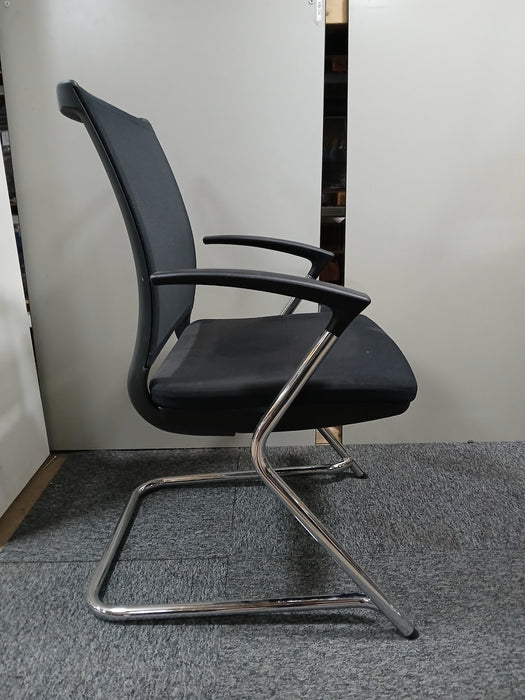 Nowystyl Sail vergaderstoel, zwart / chroom, zitd. 44, zith. 45 cm