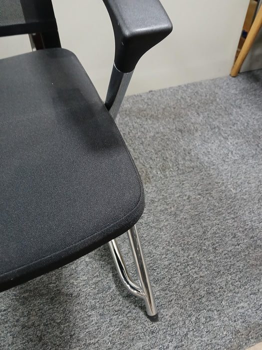 Nowystyl Sail vergaderstoel, zwart / chroom, zitd. 44, zith. 45 cm