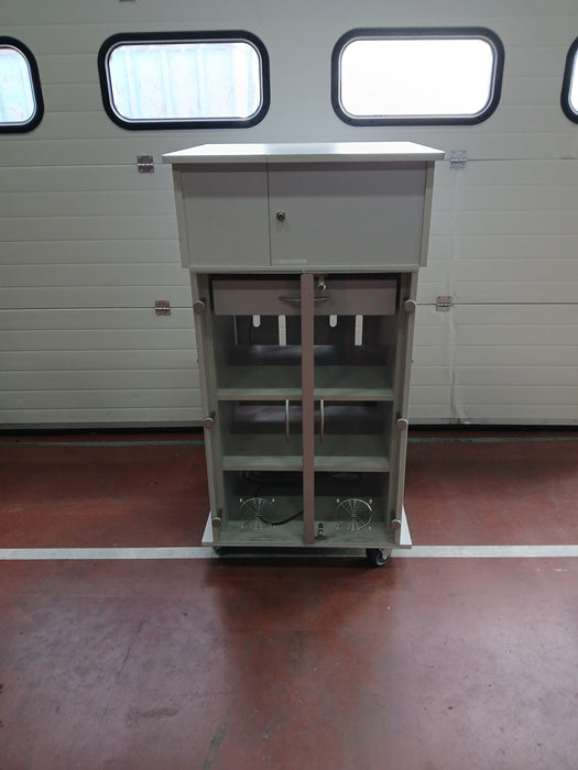 Verrijdbare laptop/computerkast, grijs, B x D x H 70 x 66 x 133 cm