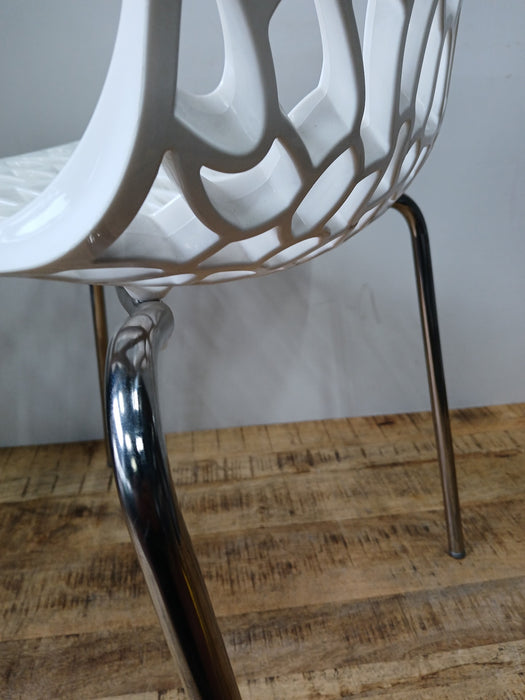 Move-T stapelstoel, wit, B x D x H 50 x 54 x 82 cm