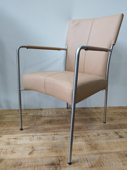 Bert Plantagie kantoorstoel, bruin leder, 54 x 65 x 93 cm