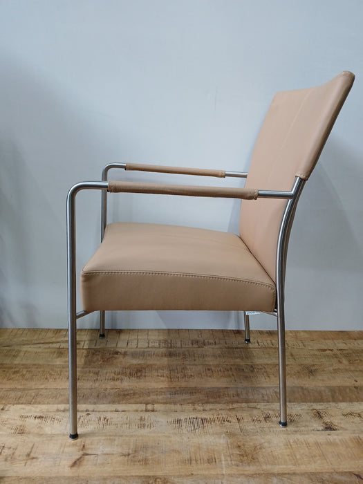 Bert Plantagie kantoorstoel, bruin leder, 54 x 65 x 93 cm