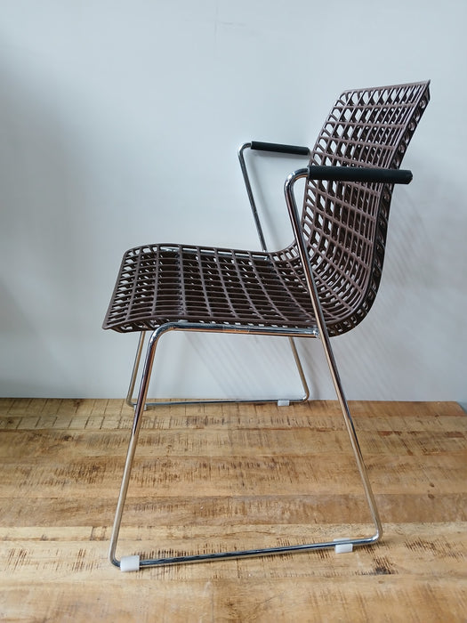 Sit-on Moiré stoel, bruin, 49 x 55 x 83 cm