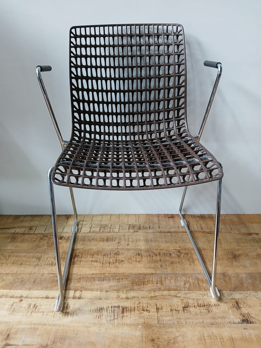 Sit-on Moiré stoel, bruin, 49 x 55 x 83 cm