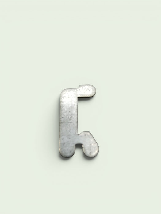 Legbordhaakje voor kast, staal, 33 x 15 mm