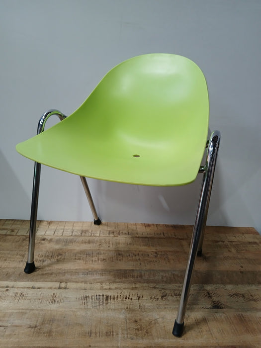 Stapelstoelen, set van 3, groen/mint/grijs, 58 x 55 x 79 cm