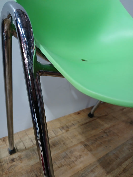 Stapelstoelen, set van 3, groen/mint/grijs, 58 x 55 x 79 cm