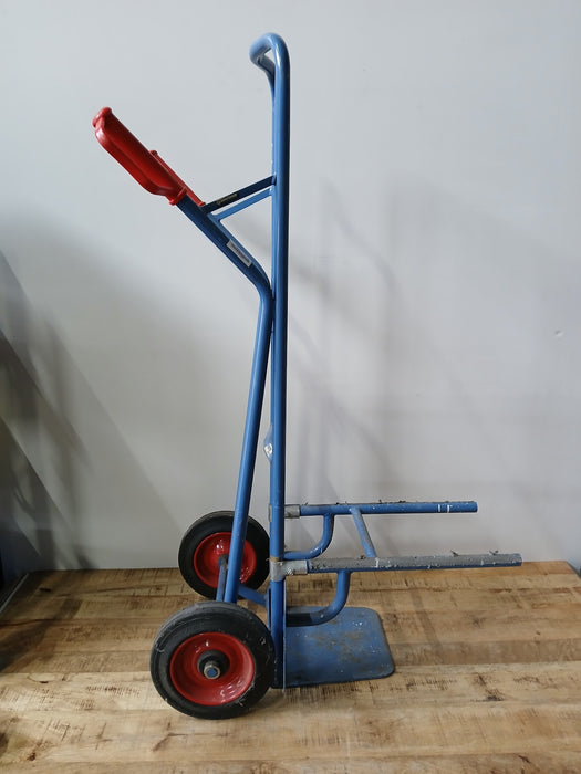 Fetra S101 stoelen steekwagen, staal, blauw