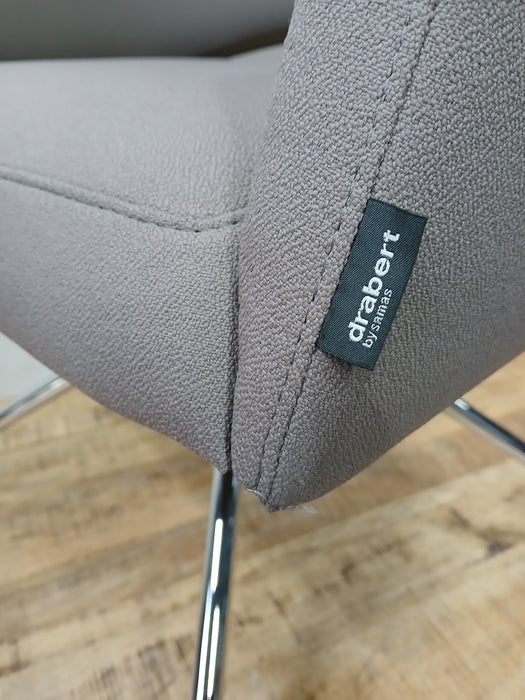 Drabert design fauteuil, grijs, zitmaten B x D x H 47x47x49 cm