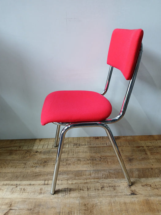 Stoel Scudo (Stapelbaar), set van 4, rood/chroom, B x D x H 43 x 47 x 87 cm