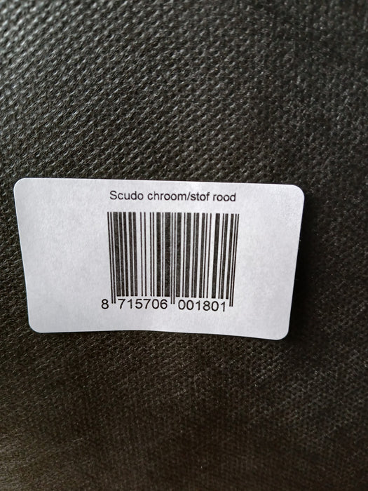 Stoel Scudo (Stapelbaar), set van 4, rood/chroom, B x D x H 43 x 47 x 87 cm
