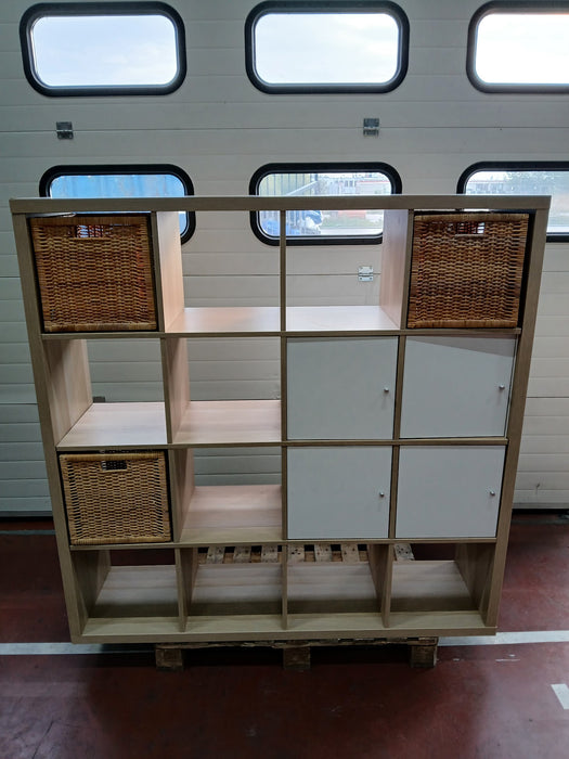 IKEA Kallax kast, 16-vaks, licht eiken, 147 x 39 x 147 cm