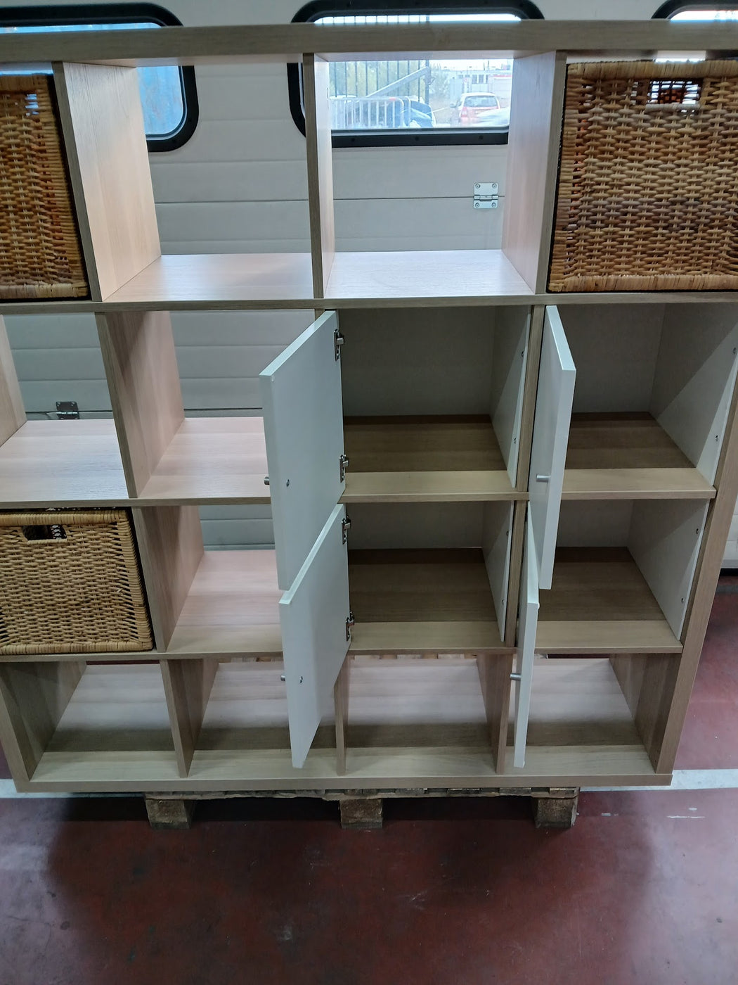 Scaffale IKEA KALLAX 147x147 Cm – Effetto Rovere Tinto Bianco, Struttura Versatile Per Libreria E Contenitore - 5