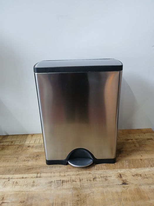 Simplehuman afvalbak 50L, metaal, B x D x H 50,5 x 32,5 x 65,5 cm