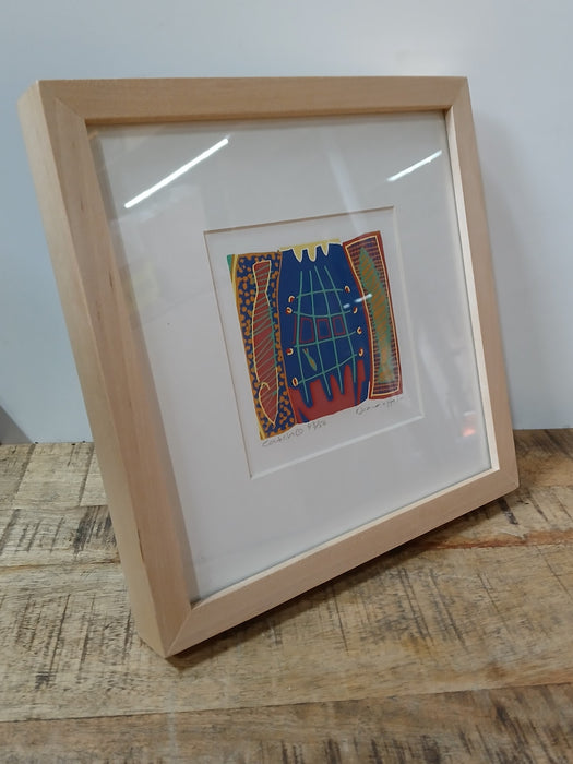 Diana van Hall, zeefdruk "Catch 1", gesigneerd, 12 x 12 cm