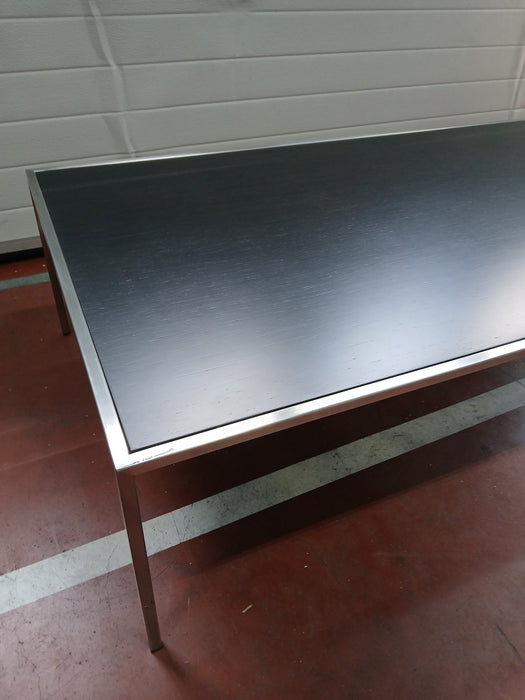 Salontafel, zwart / metaal, 142 x 71 x 35 cm
