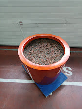 Plantenpot, bruin kunststof, diameter x H 66 x 58 cm