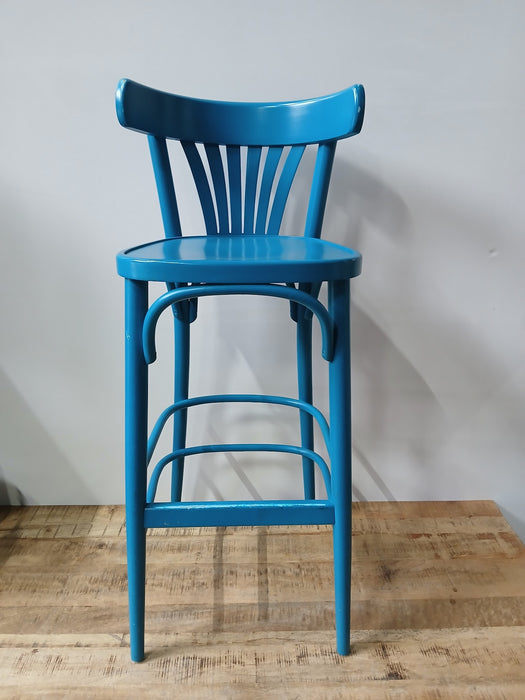 TON barkruk, petrol blauw, 40 x 45 x 103 cm, zithoogte 77 cm