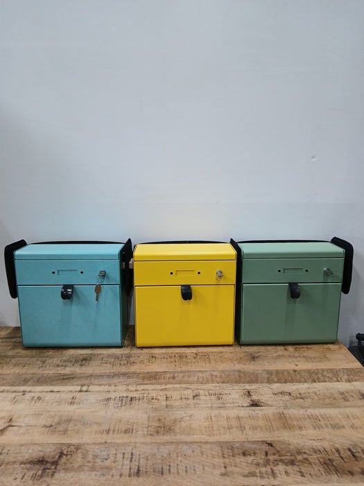 Nowystyl, set ( 8 stuks ) design dropboxen, staal, div. kleuren, 37x15x37 cm