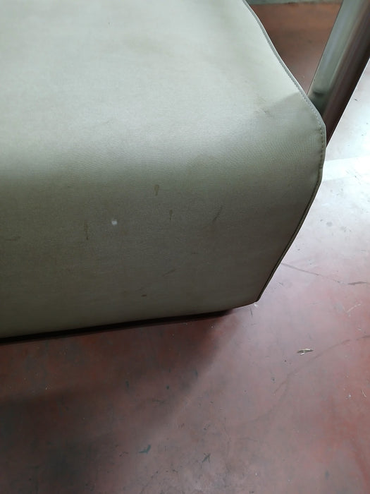 Jess design 2,5 zitsbank, taupe / RVS, 160 x 85 x 85 cm