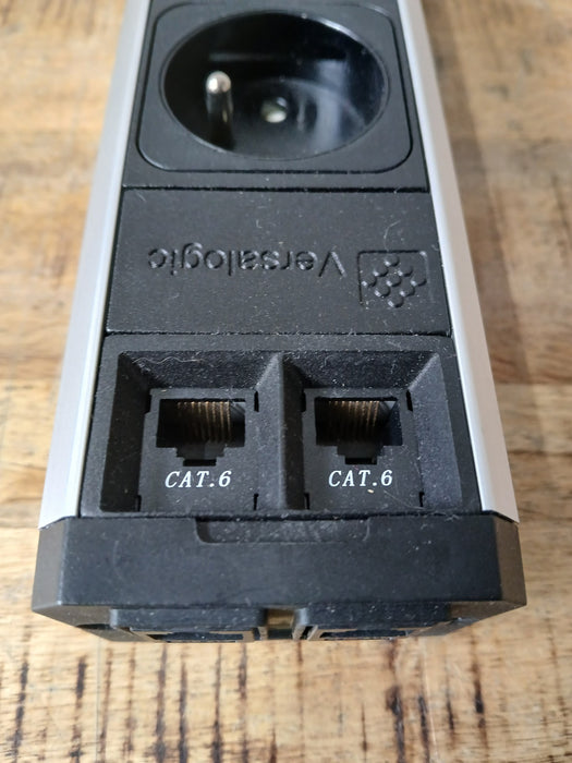 V-Tek (Versalogic) 4-voudige stekkerdoos, 2 x Cat.6 poorten