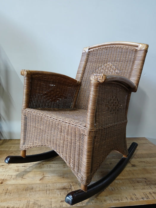 Schommelstoel, rotan, B x D x H 61 x 90 x 92 cm