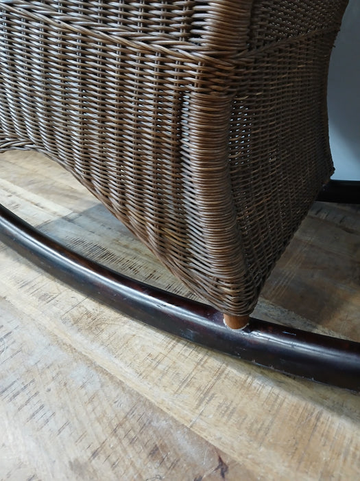 Schommelstoel, rotan, B x D x H 61 x 90 x 92 cm