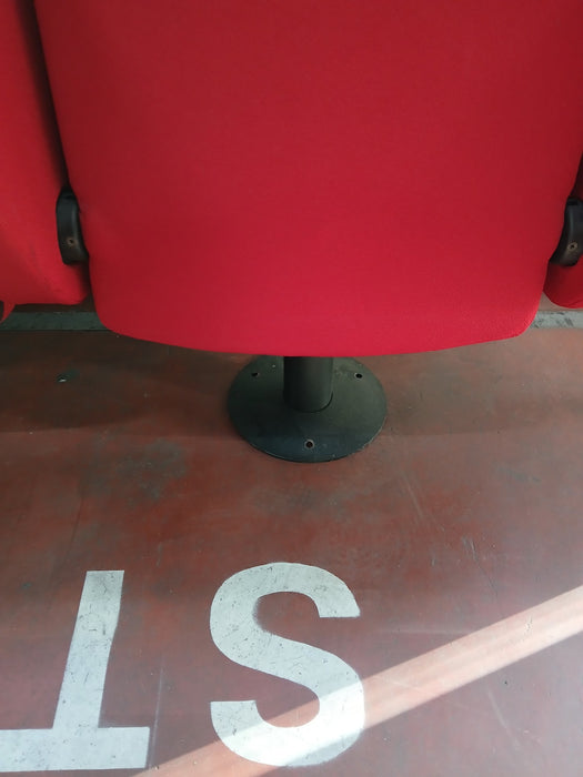 Mobilex bioscoopbankje, inklapbaar, rood, 175 x 50 x 90 cm