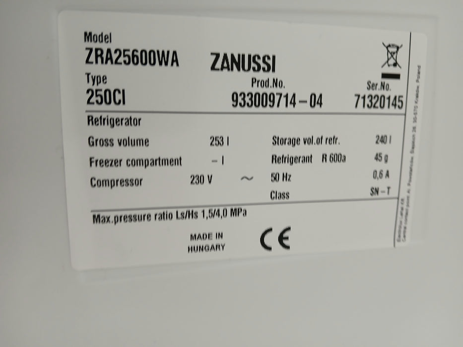 Zanussi ZRA25600WA koelkast, wit, 60 x 65 x 155 cm