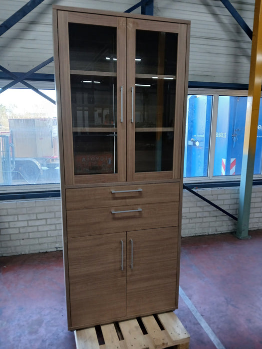 Buffetkast, eiken fineer, B x D x H 79 x 40 x 222 cm