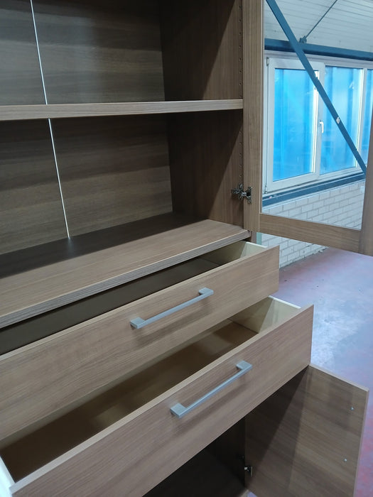 Buffetkast, eiken fineer, B x D x H 79 x 40 x 222 cm