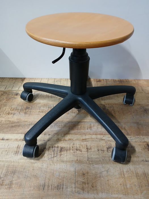 Topstar TEC 60 houten krukje, hout /  metaal, H 39 / 52 cm