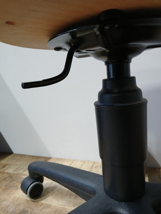 Topstar TEC 60 houten krukje, hout /  metaal, H 39 / 52 cm