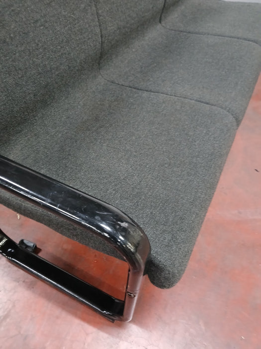 Wachtkamerbankje, antraciet, 2 elementen, B x D x H 190 x 60 x 75 cm