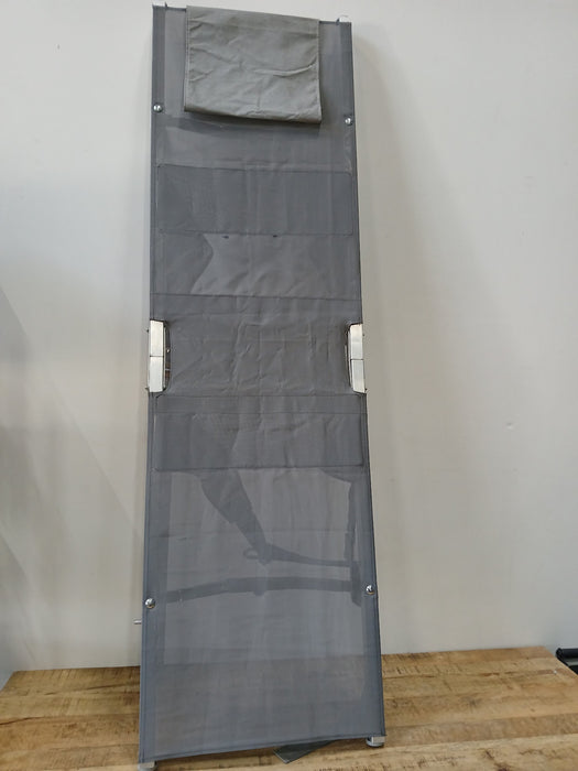 Inklapbare brancard, grijs, 190 x 55 cm