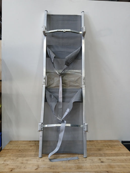 Inklapbare brancard, grijs, 190 x 55 cm