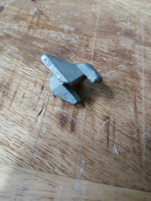 Legbordhaakje voor kast, aluminium, 2,5 x 2,5 x 2,0 cm