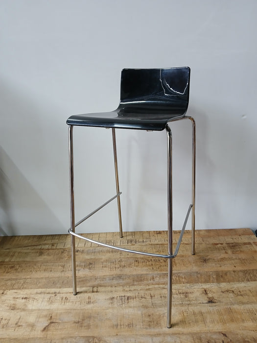 Sintesi design barkrukken (set van 8 stuks), zwart, 46 x 37 x 80 cm