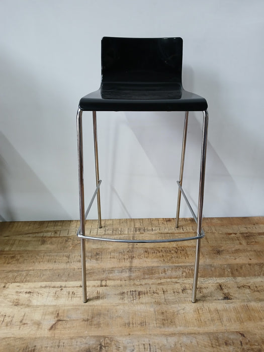 Sintesi design barkrukken (set van 8 stuks), zwart, 46 x 37 x 80 cm