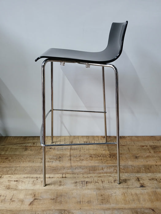 Sintesi design barkrukken (set van 8 stuks), zwart, 46 x 37 x 80 cm