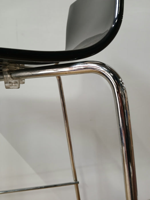 Sintesi design barkrukken (set van 8 stuks), zwart, 46 x 37 x 80 cm