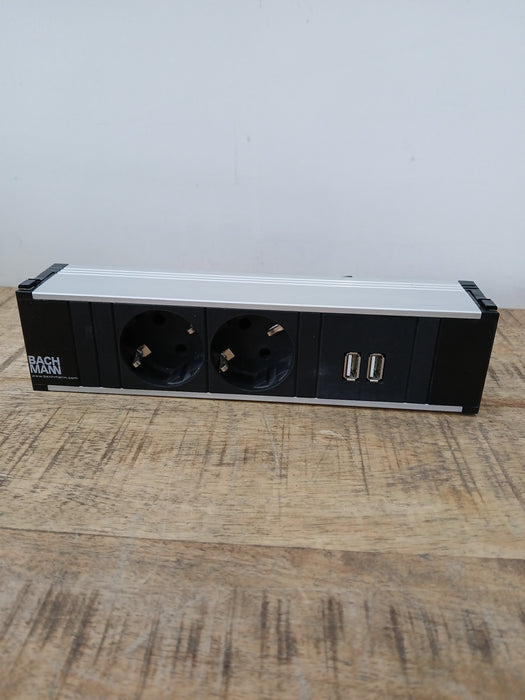 Bachmann Coni 333.2003 stekkerdoos, alu /zwart