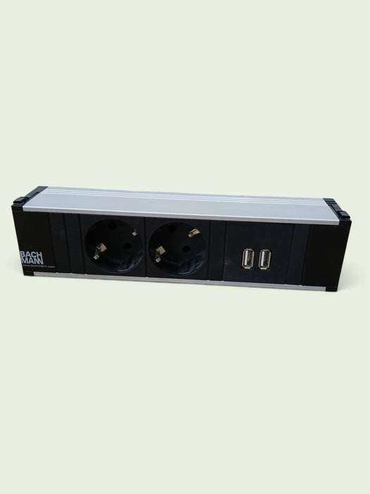 Bachmann Coni 333.2003 stekkerdoos, alu /zwart