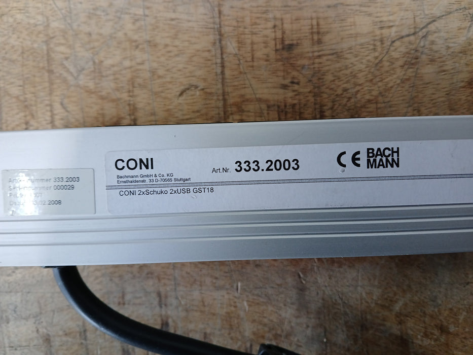 Bachmann Coni 333.2003 stekkerdoos, alu /zwart