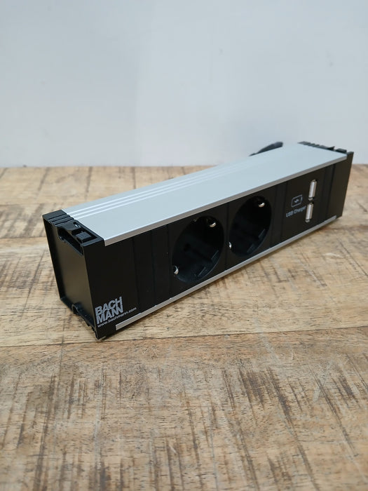 Bachmann Coni 912.0156 stekkerdoos, alu /zwart