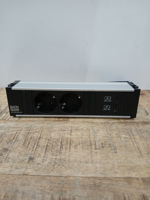 Bachmann Coni 912.233 stekkerdoos, alu /zwart